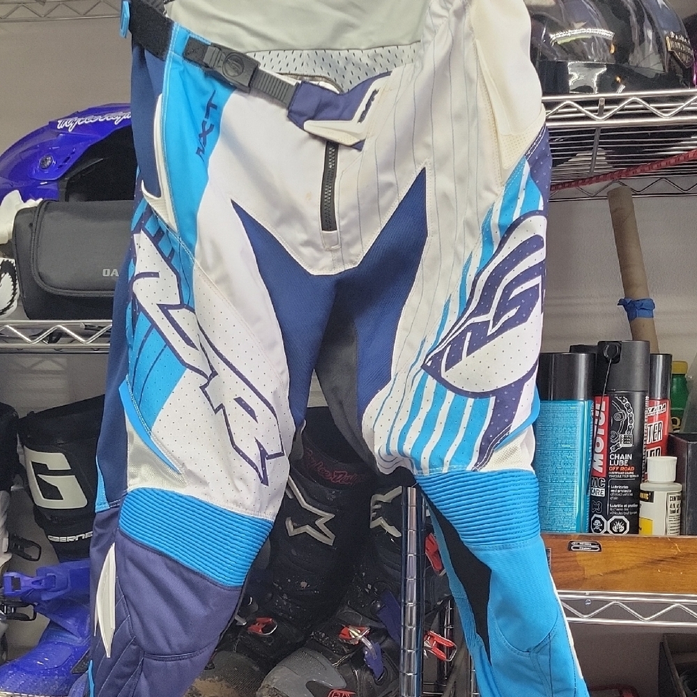Malcolm Smith Racing Pants Blue and White Racing Pants